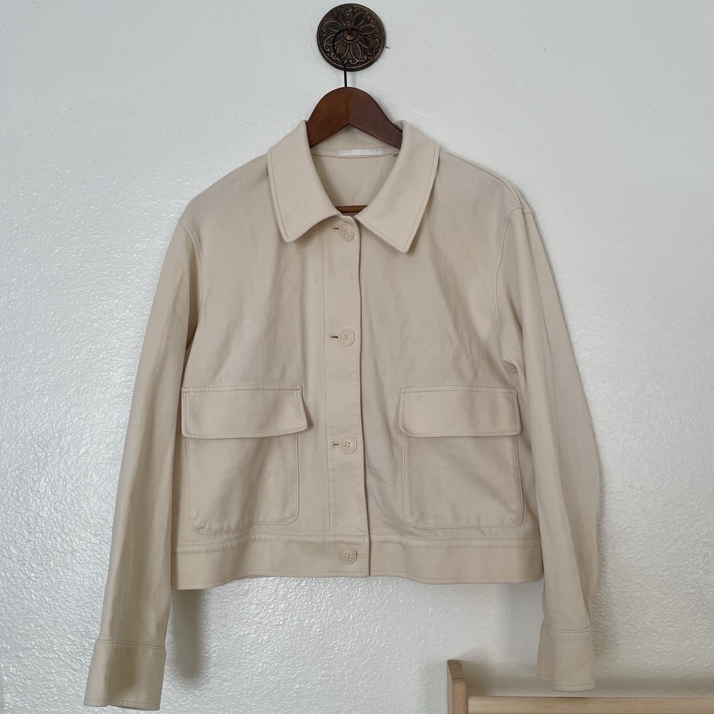 UNIQLO Jersey Relax Jacket Natural White Size Small